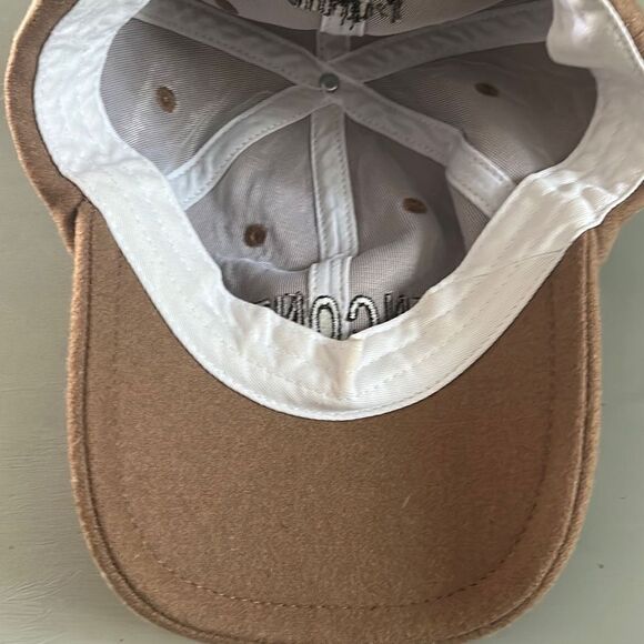 JUUN. J Rencontre Unisex Tan Wool‎ Blend Embroidered Classic Dad's Hat OSFA - Picture 6 of 7